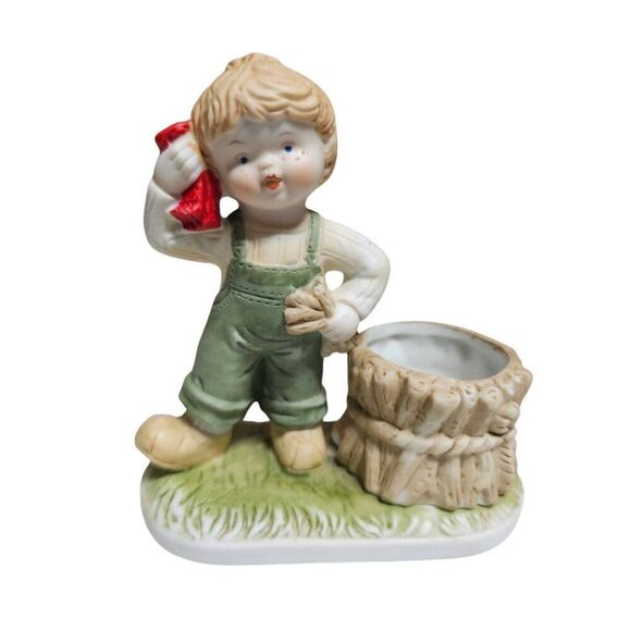 Beacon Hill Vintage Candle Holders Girl and Boy Figurines Set of Two 1980s - Picture 5 of 8